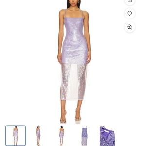 ASTR The Label Women's Starla Allover Sequin
Strappy Midi Dress on Lilac Purple